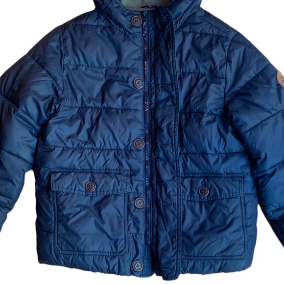 Navy Abercrombie & Fitch Puffer Jacket Size 11/12 - Picture 3 of 7